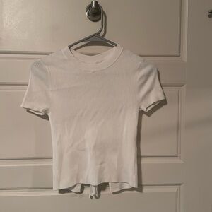 GARAGE OPEN BACK WHITE TEE SHIRT